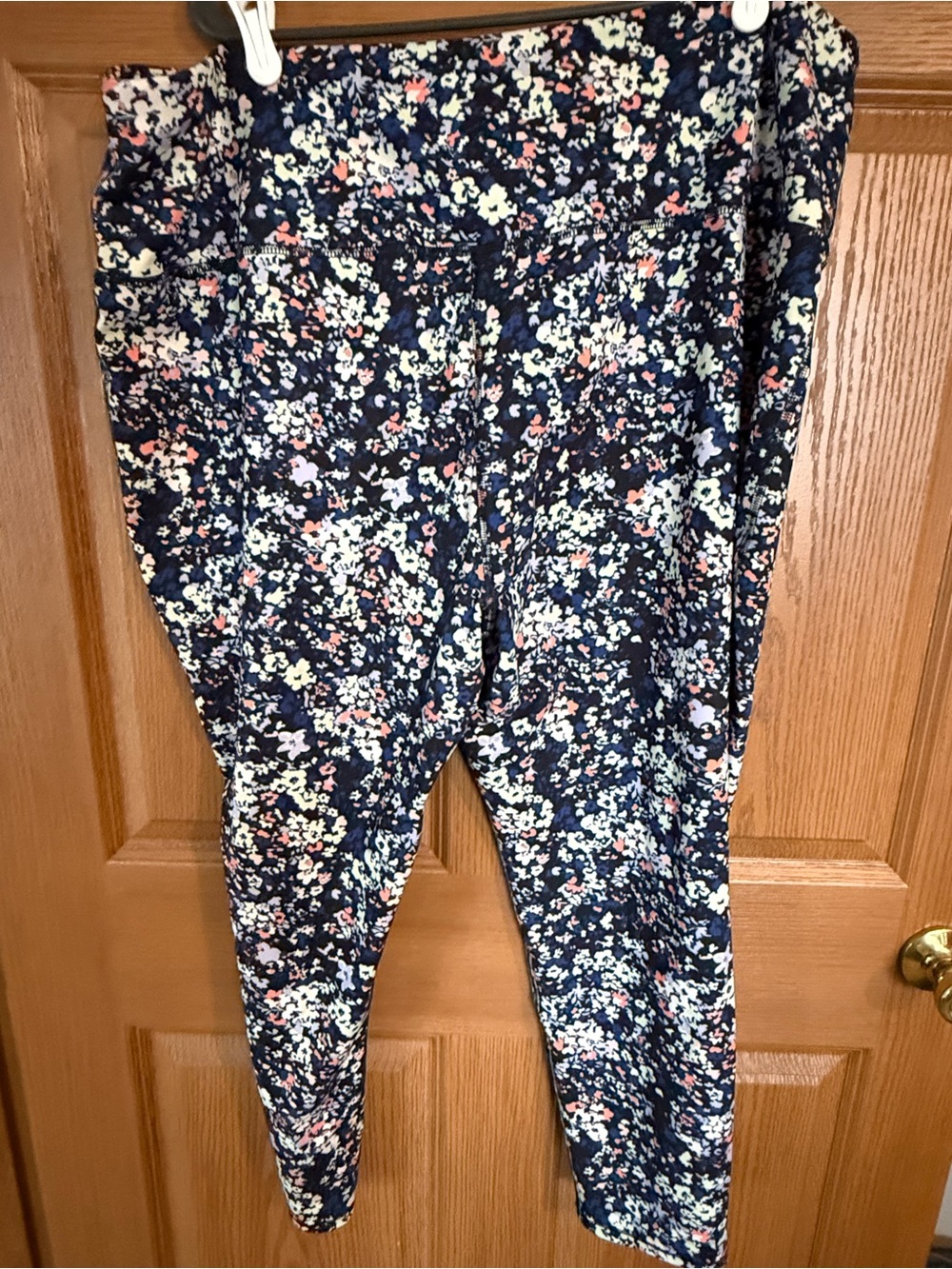 Navy Floral Leggings